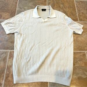 Massimo Dutti Ribbed Sweater Polo Grey Size XL